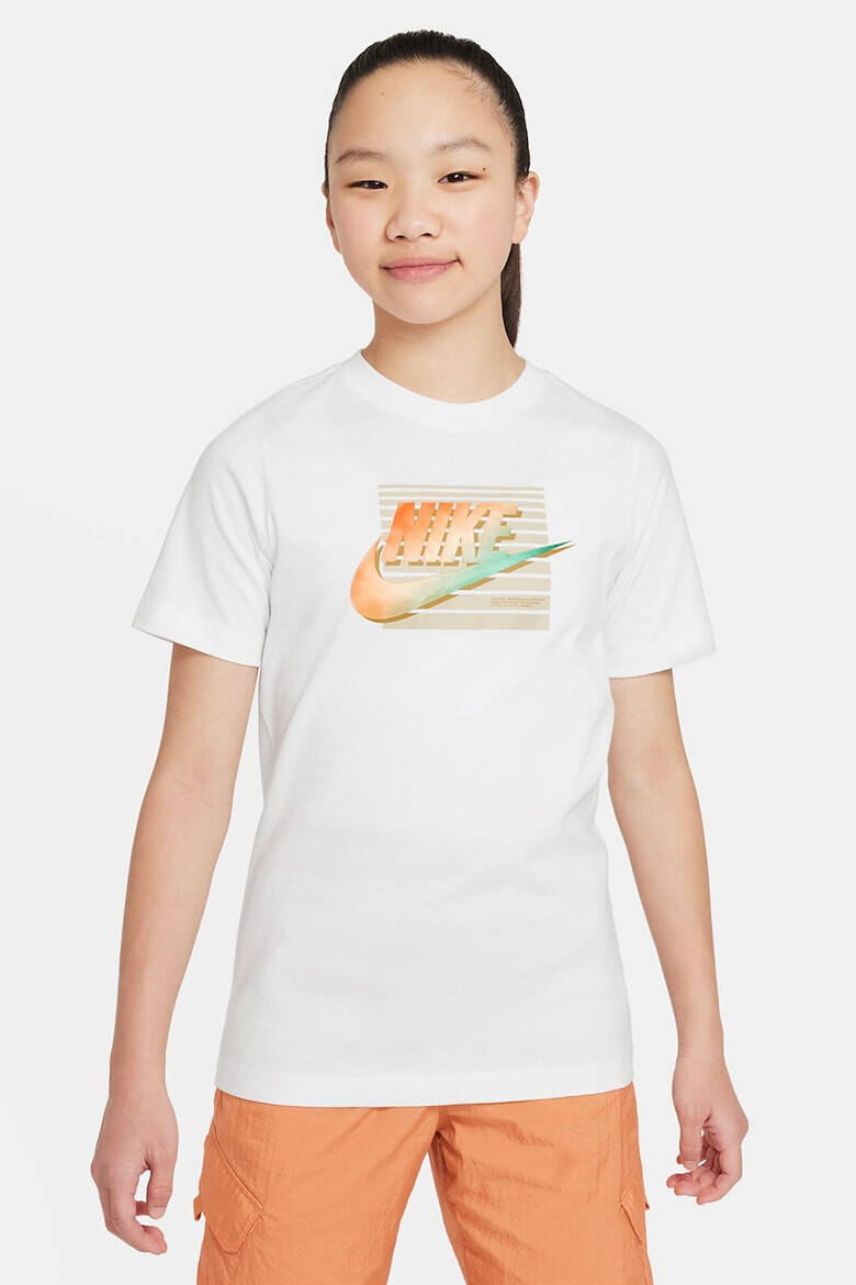 Nike Тениска с овално деколте и лого - Pepit.bg