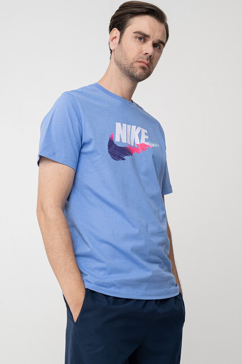 Nike Тениска с овално деколте и лого - Pepit.bg