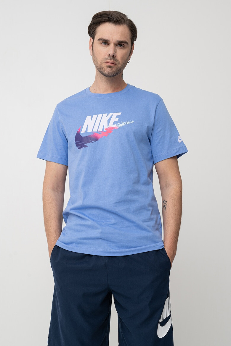 Nike Тениска с овално деколте и лого - Pepit.bg