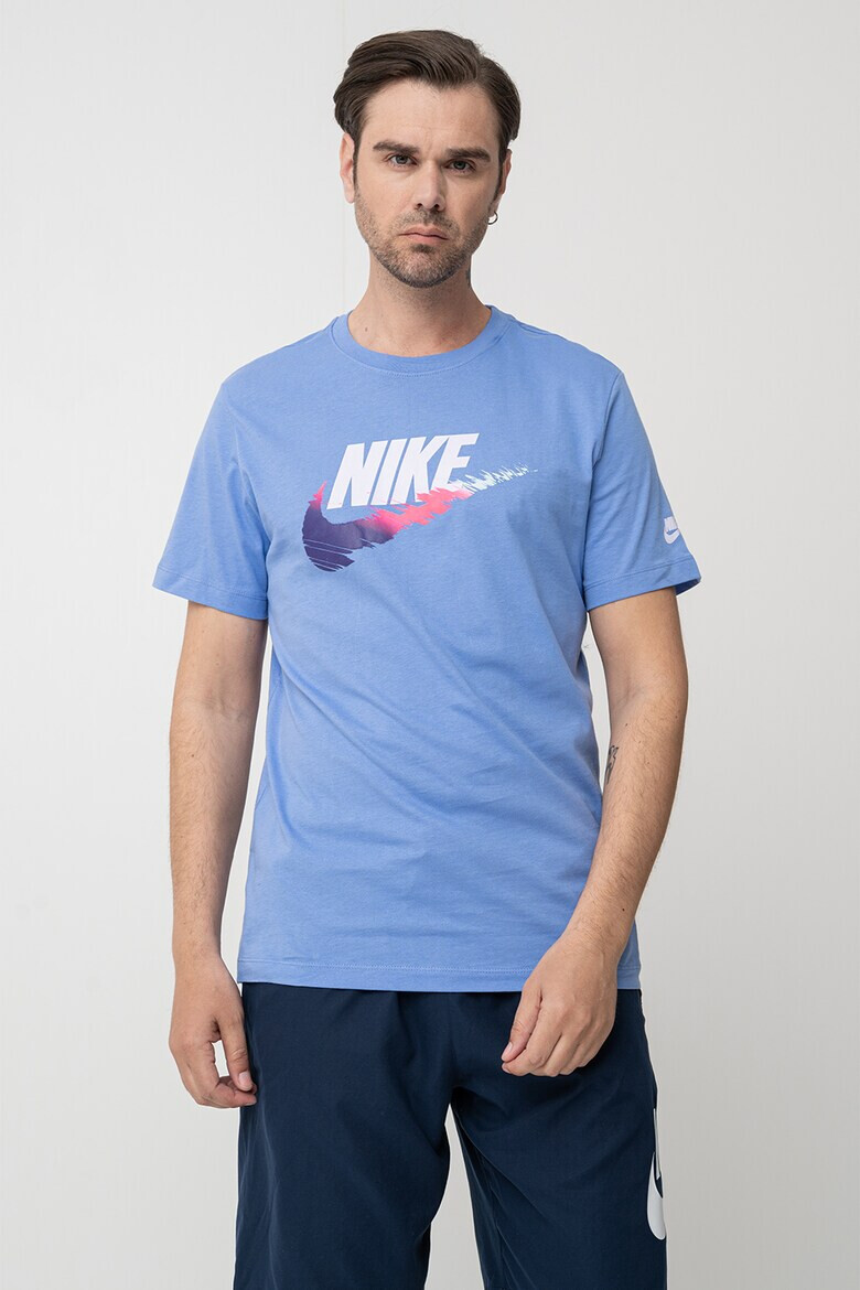 Nike Тениска с овално деколте и лого - Pepit.bg