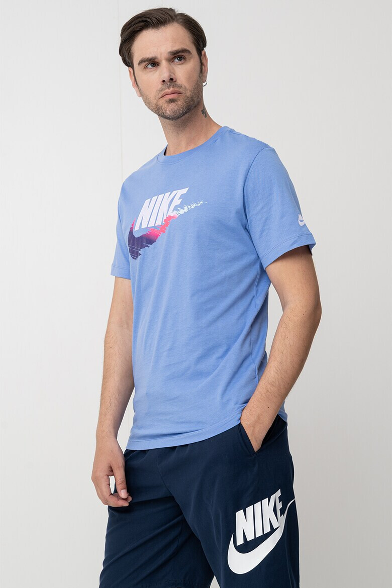 Nike Тениска с овално деколте и лого - Pepit.bg