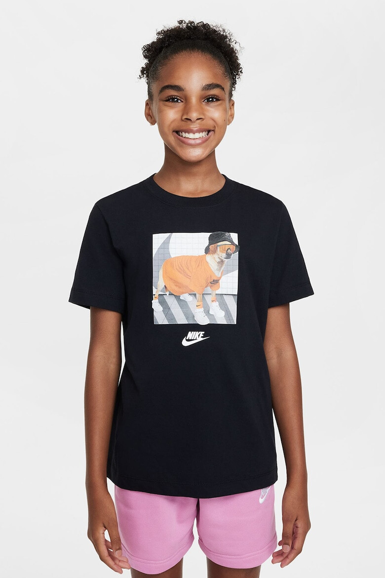 Nike Тениска с овално деколте и принт - Pepit.bg