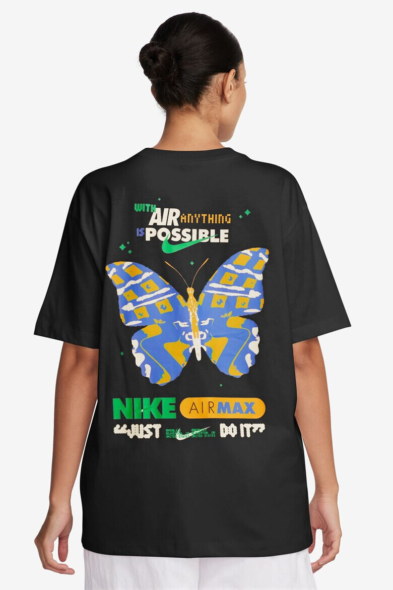 Nike Уголемена тениска с фигурална шарка - Pepit.bg