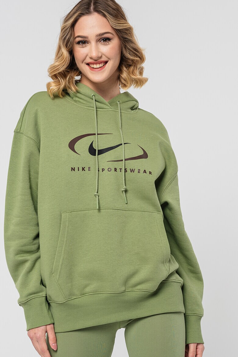 Nike Уголемено худи с джоб кенгуру - Pepit.bg