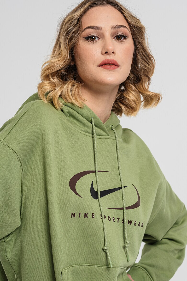 Nike Уголемено худи с джоб кенгуру - Pepit.bg