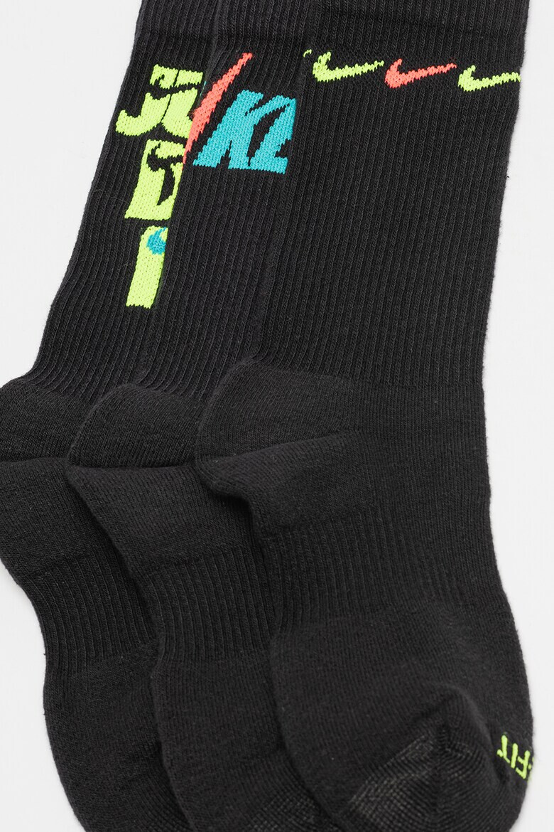 Nike Унисекс дълги фитнес чорапи Everyday Plus Cushioned с Dri-FIT - 3 чифта - Pepit.bg