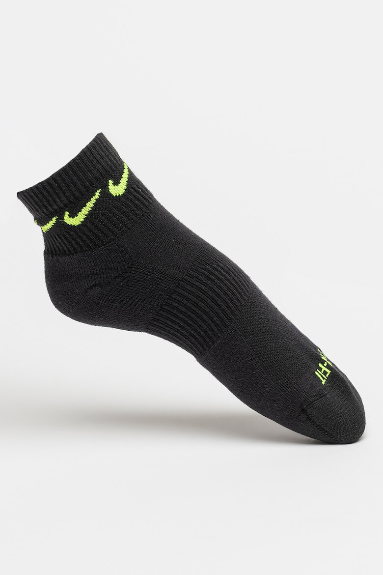 Nike Унисекс фитнес чорапи до глезена Everyday Plus Cushioned с Dri-FIT - 3 чифта - Pepit.bg