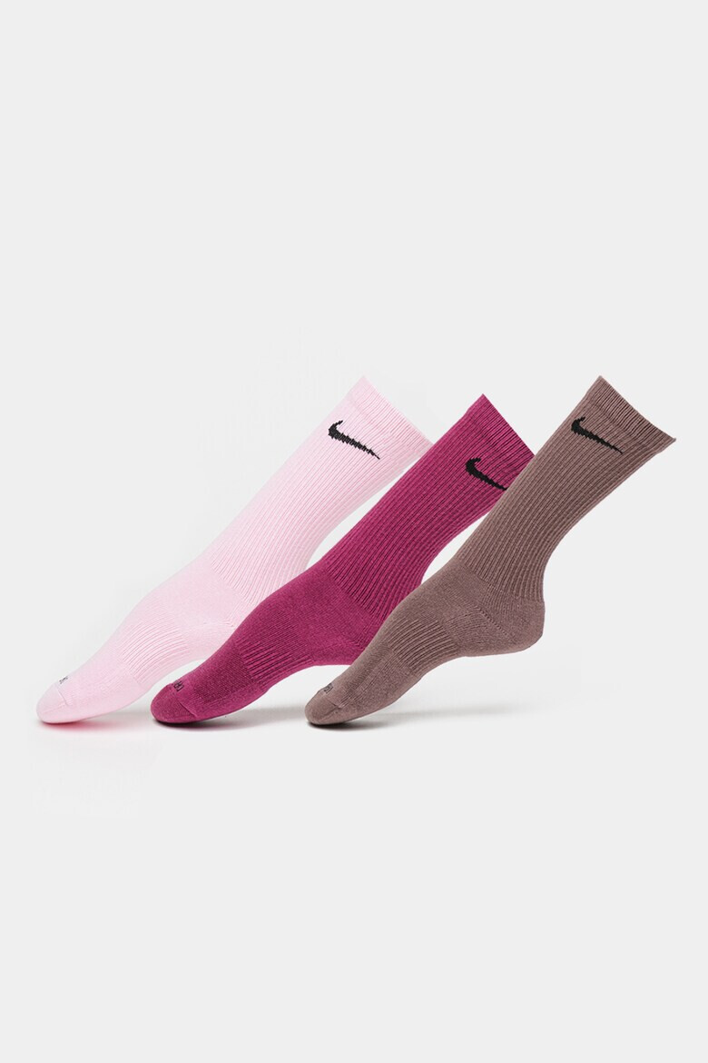 Nike Унисекс фитнес чорапи Everyday Plus - 3 чифта - Pepit.bg