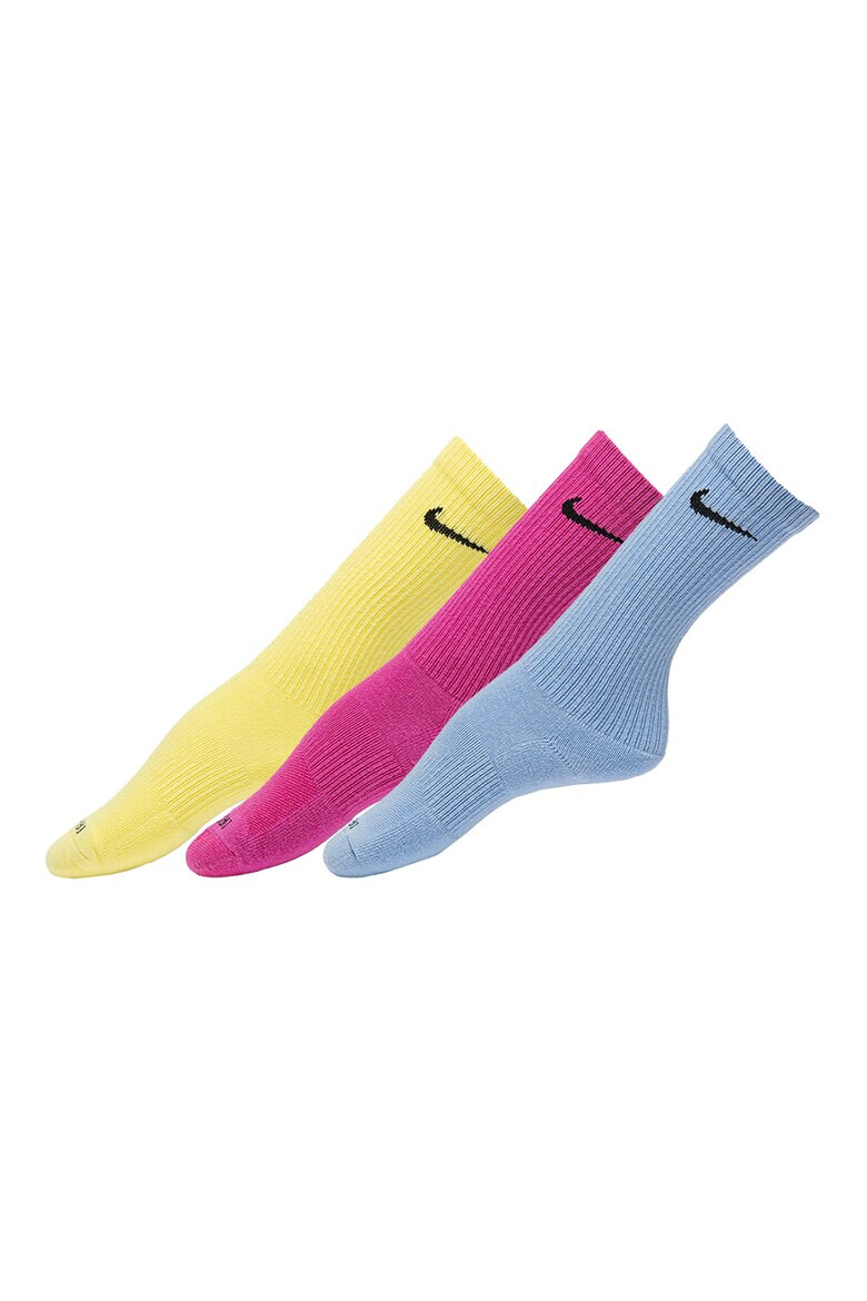 Nike Унисекс фитнес чорапи Everyday Plus - 3 чифта - Pepit.bg