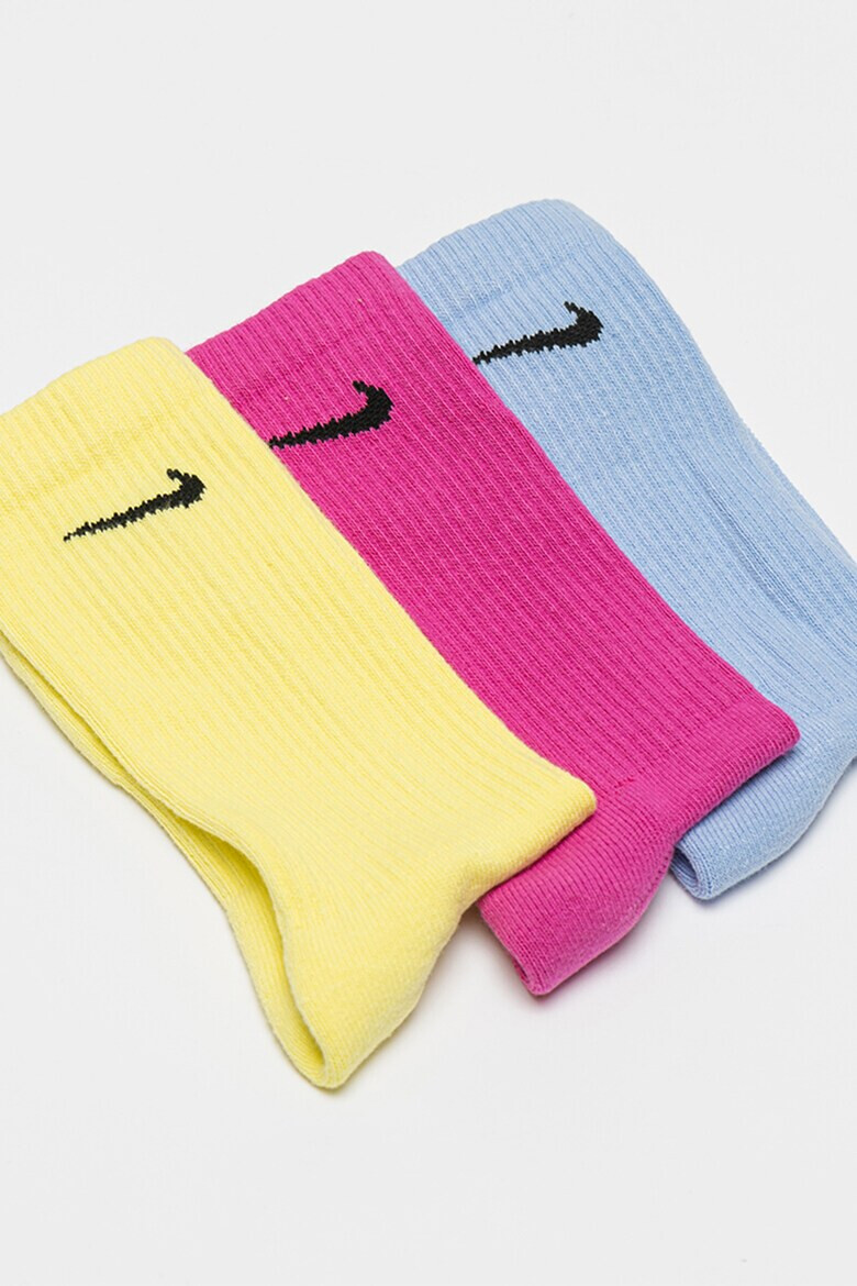 Nike Унисекс фитнес чорапи Everyday Plus - 3 чифта - Pepit.bg