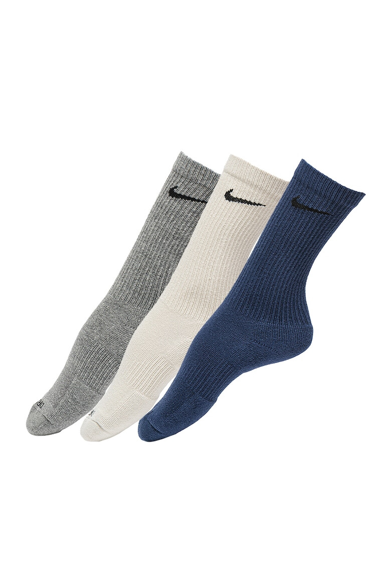 Nike Унисекс фитнес чорапи Everyday Plus - 3 чифта - Pepit.bg