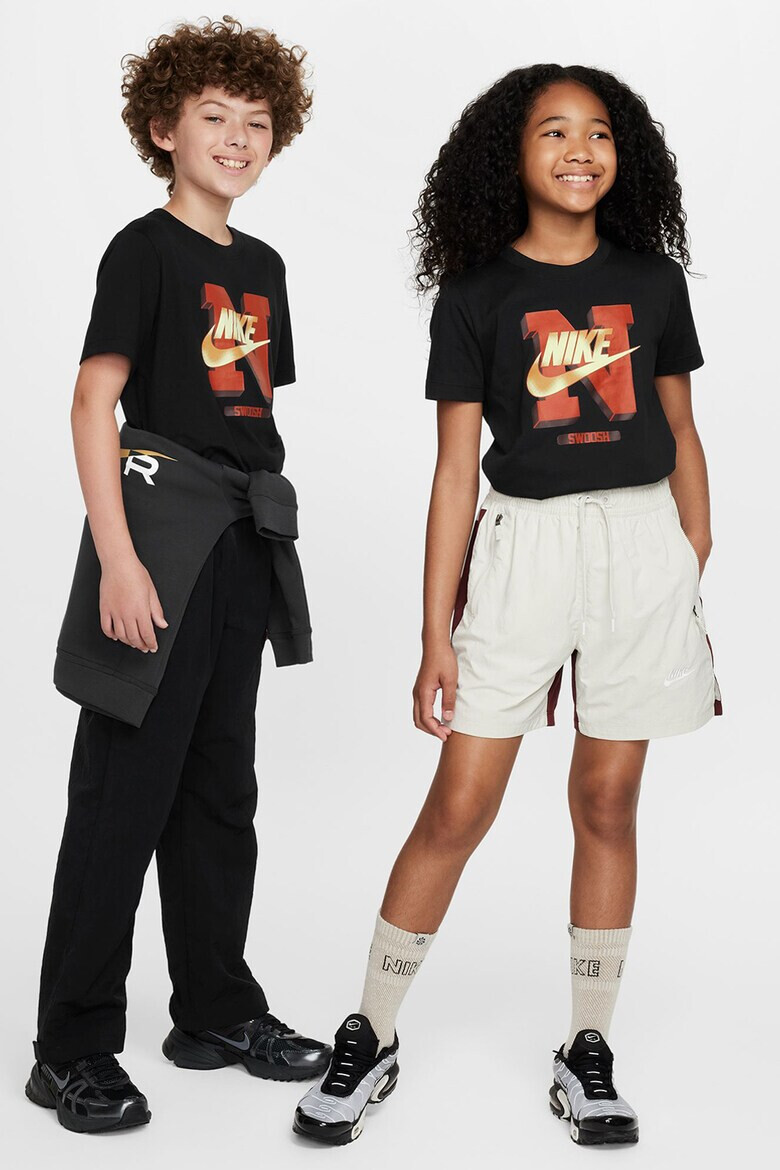 Nike Унисекс памучна тениска с лого - Pepit.bg