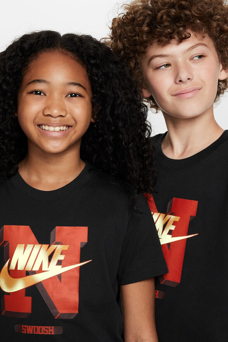 Nike Унисекс памучна тениска с лого - Pepit.bg