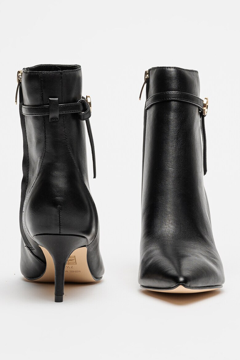 NINE WEST Боти Ansell с кожа - Черен - Pepit.bg