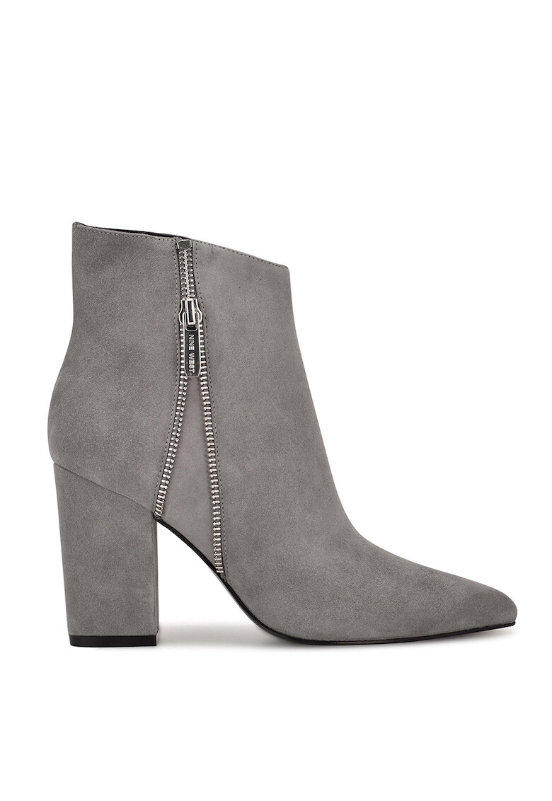 NINE WEST Велурени боти Glorya с масивен ток - Pepit.bg