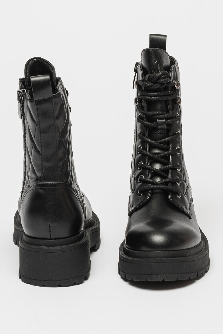 NINE WEST Ботуши от еко кожа с цип - Черен - Pepit.bg