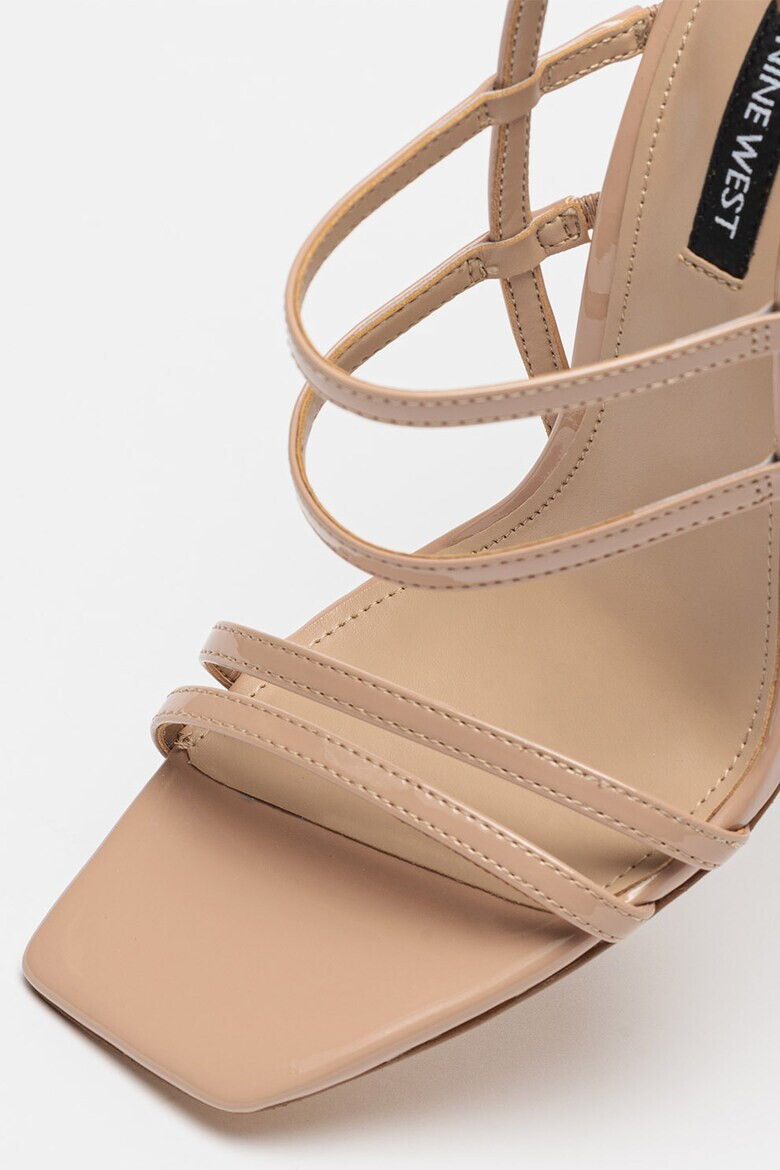 NINE WEST Лачени сандали Penla тип стилето - Прашно розово - Pepit.bg