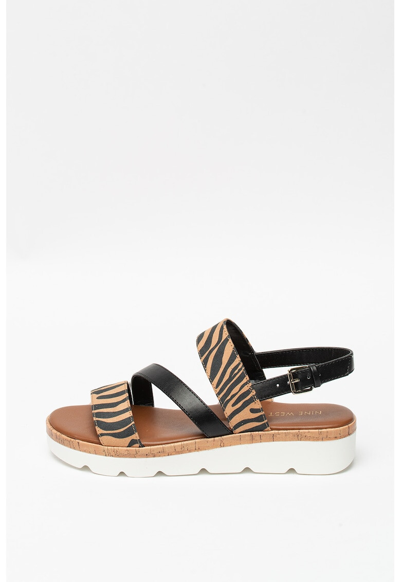 NINE WEST Сандали Billie с животинска шарка - Pepit.bg