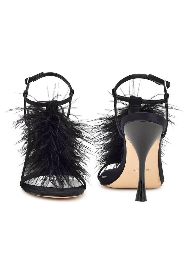 NINE WEST Сандали с каишки и пера Milion - Pepit.bg