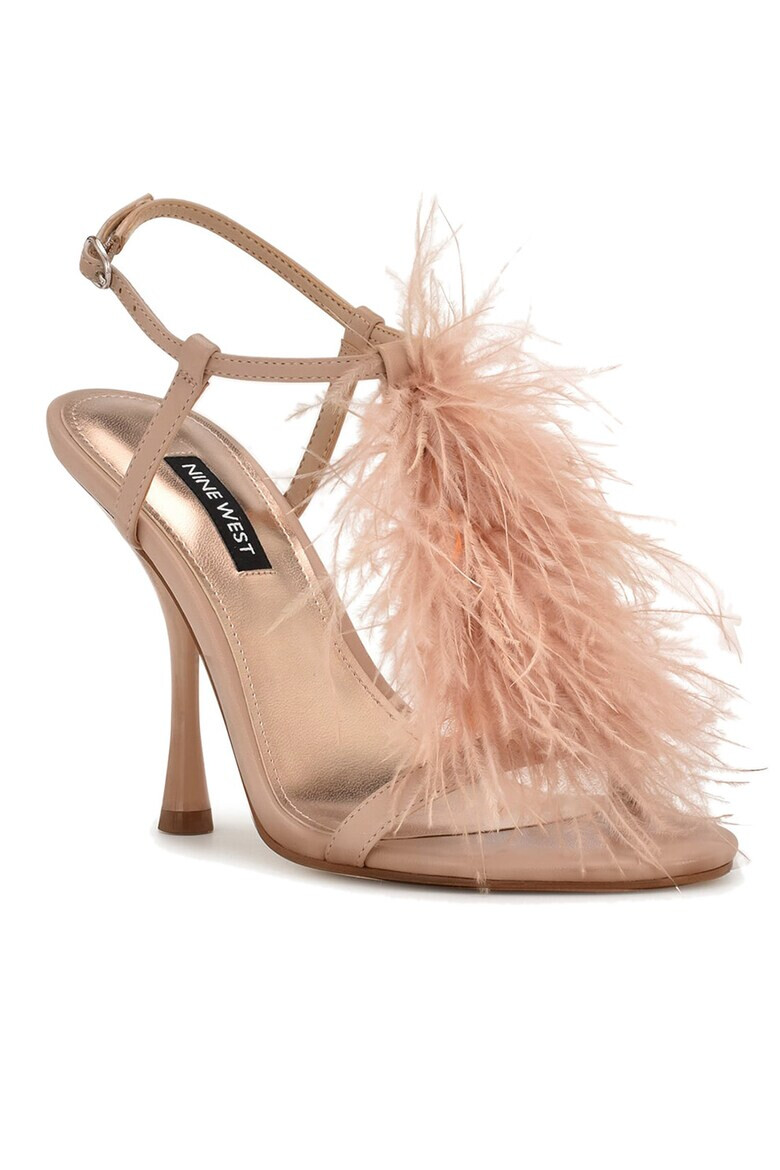 NINE WEST Сандали с каишки и пера Milion - Pepit.bg