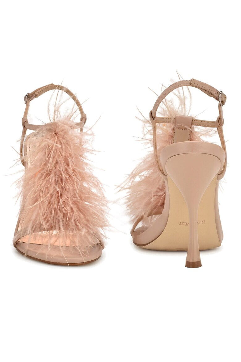 NINE WEST Сандали с каишки и пера Milion - Pepit.bg