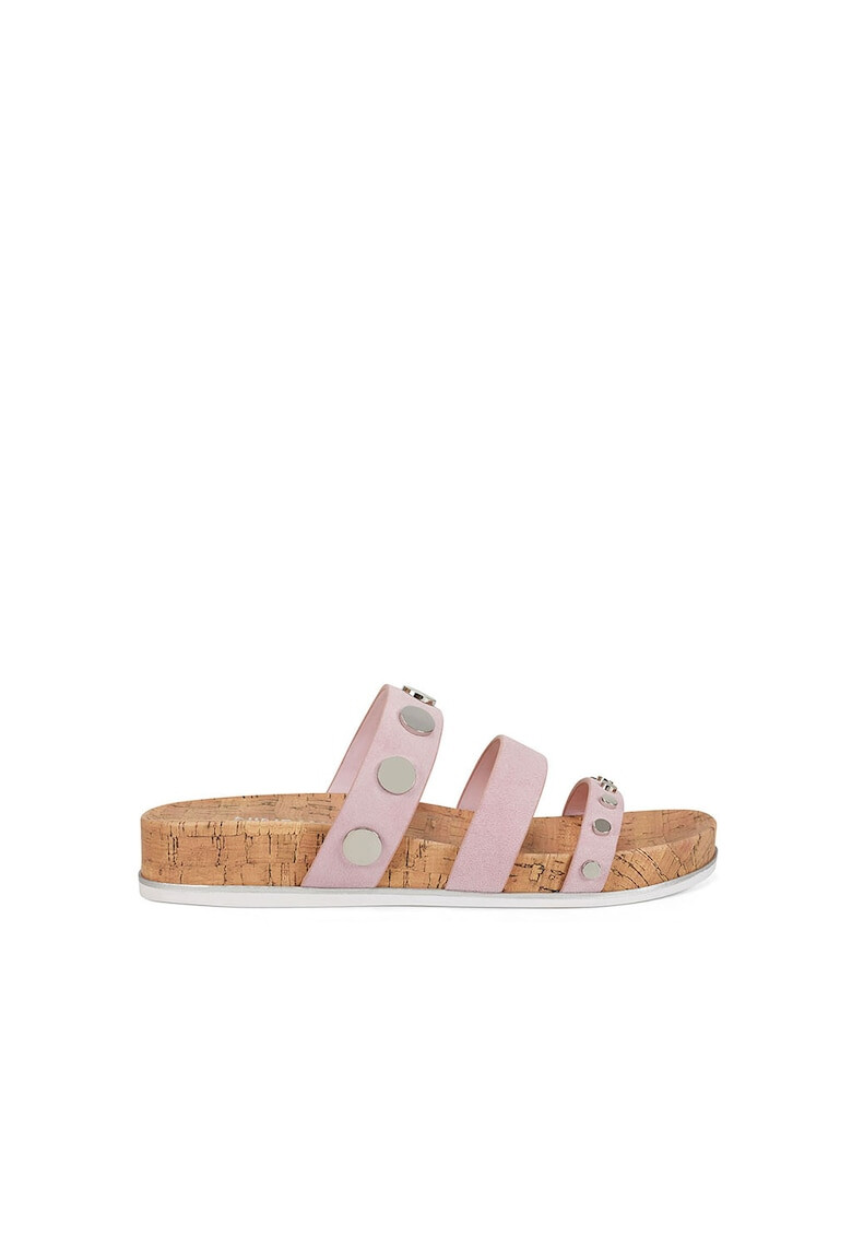 NINE WEST Велурени чехли Cocco с нитове - Pepit.bg
