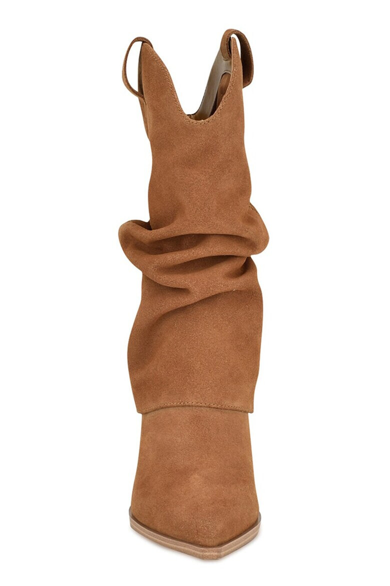 NINE WEST Велурени драпирани ботуши Wilton - Pepit.bg
