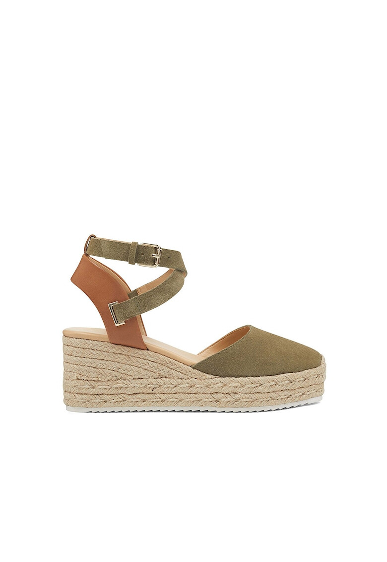 NINE WEST Велурени сандали Ava тип еспадрили - Pepit.bg