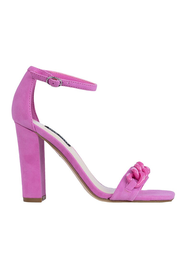 NINE WEST Велурени сандали Mindful с висок ток - Pepit.bg