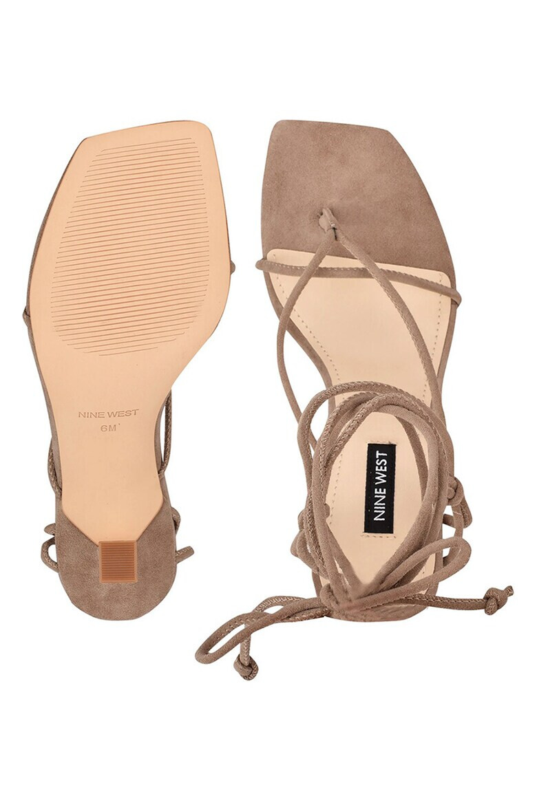 NINE WEST Велурени сандали Yarin с връзки - Pepit.bg