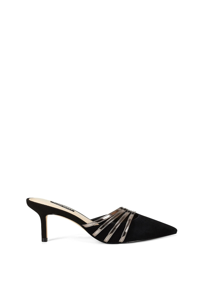 NINE WEST Велурено сабо Abbe с котешки ток - Pepit.bg
