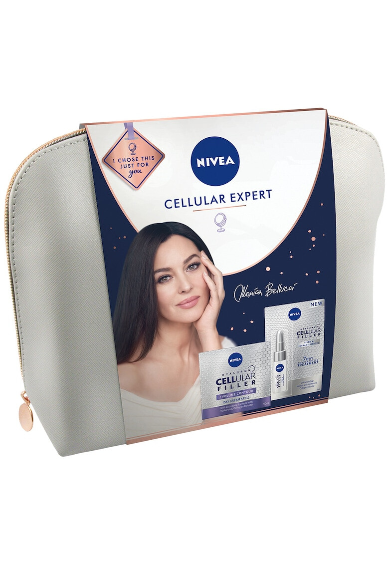 Nivea Комплект Cellular Bag: Интензивно лечение + Дневен крем Hyaluron Filler - Pepit.bg