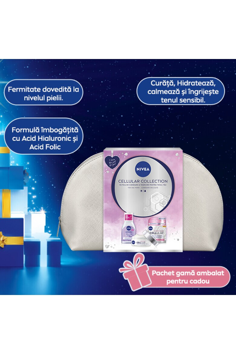 Nivea Комплект: Дневен крем Cellular Hyaluron Filler Firming SPF 15 50 мл + Мицеларна вода за чувствителна кожа 100 мл - Pepit.bg