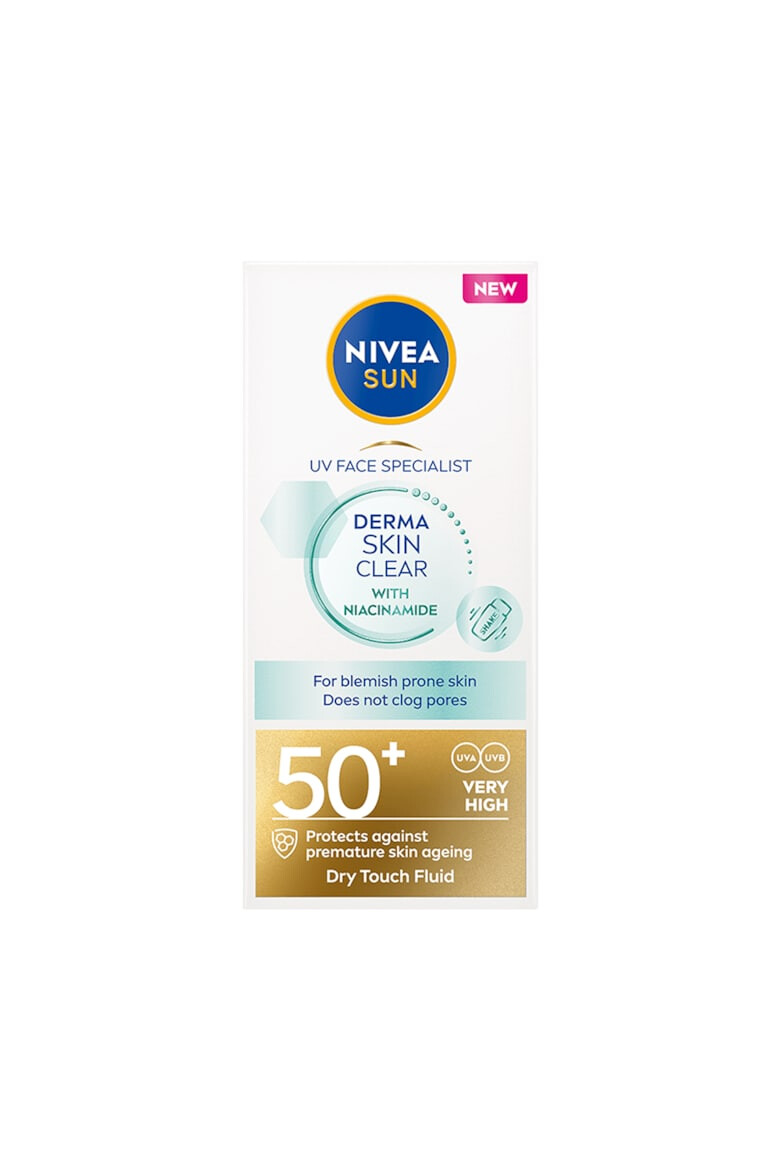 Nivea Слънцезащитен флуид sun derma skin clear skin С ниацинамид и FPS50+ 40 мл - Pepit.bg