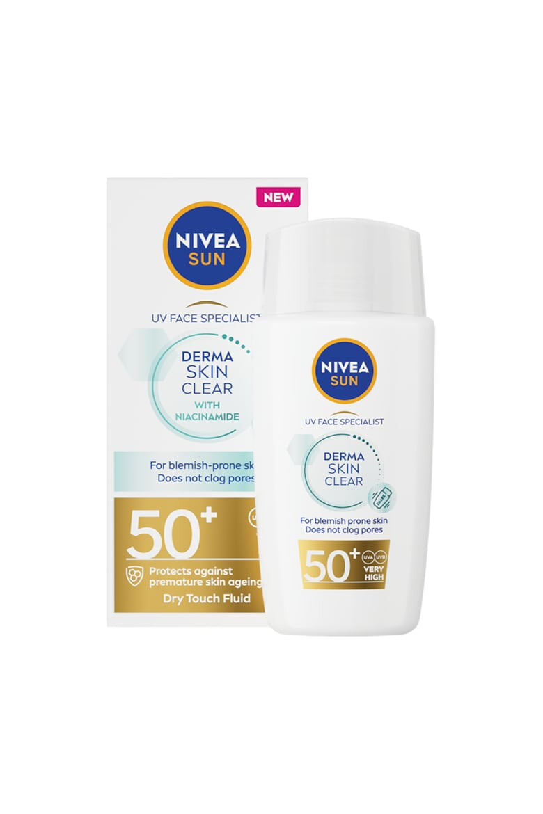 Nivea Слънцезащитен флуид sun derma skin clear skin С ниацинамид и FPS50+ 40 мл - Pepit.bg