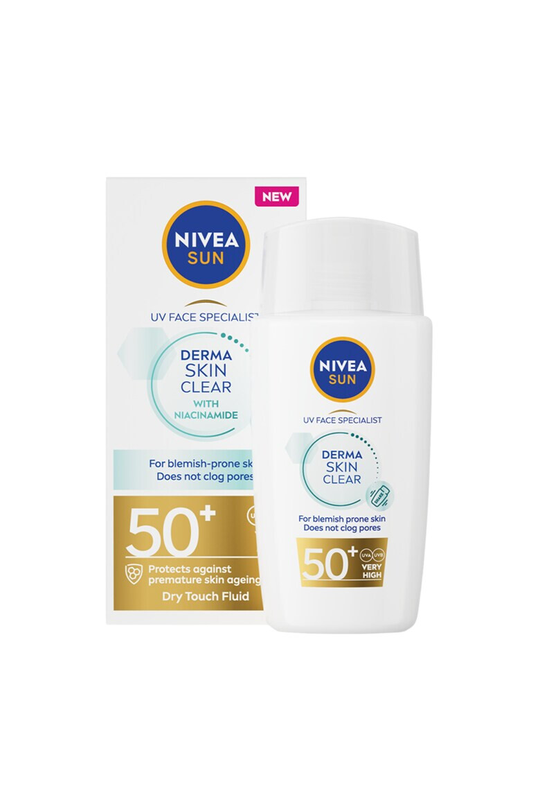 Nivea Слънцезащитен флуид sun derma skin clear skin С ниацинамид и FPS50+ 40 мл - Pepit.bg