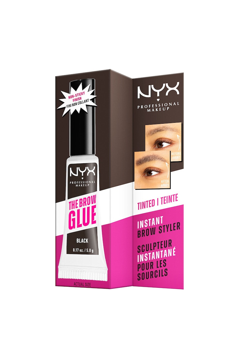 NYX Professional Makeup Спирала за фиксиране на вежди NYX Brow Glue Stick Black 5 гр - Pepit.bg