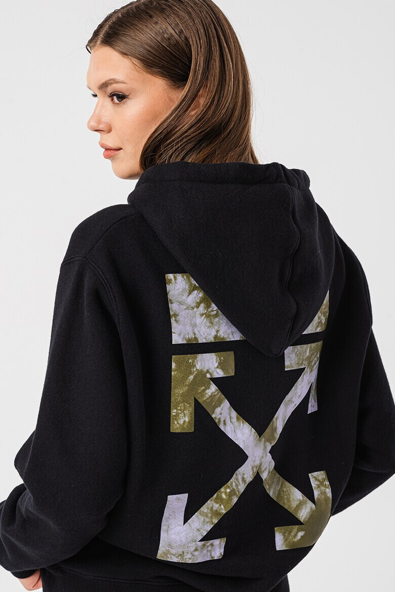 OFF-WHITE Худи с лого на гърба - Pepit.bg