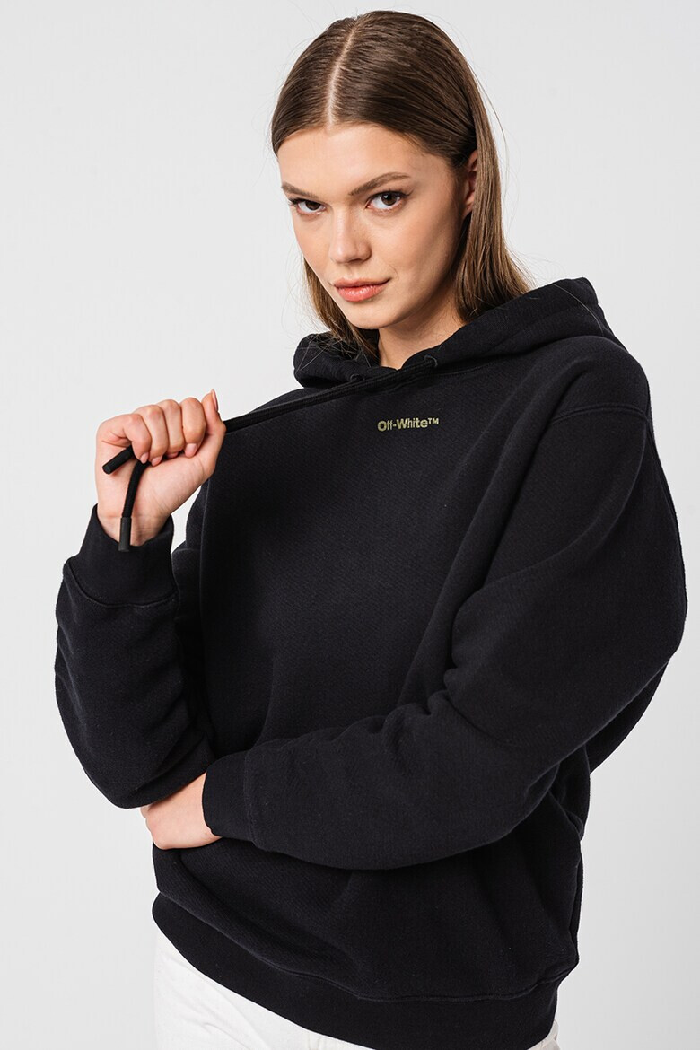 OFF-WHITE Худи с лого на гърба - Pepit.bg