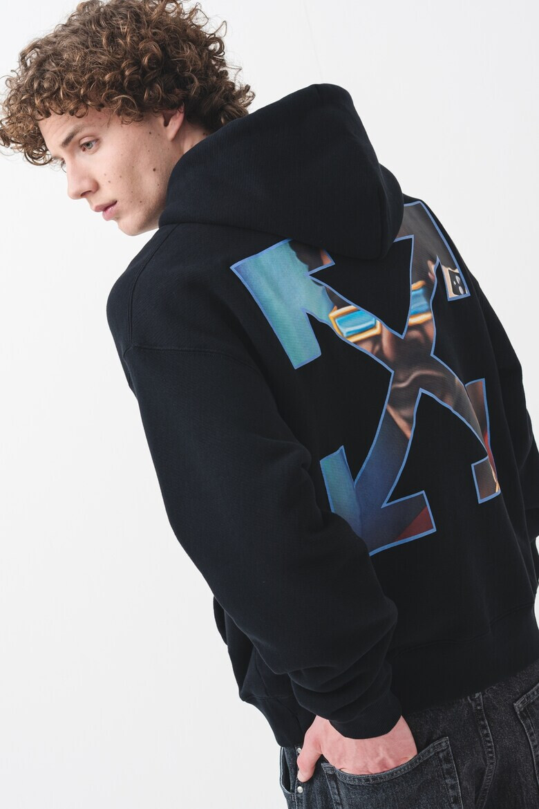 OFF-WHITE Худи с джоб кенгуру - Pepit.bg