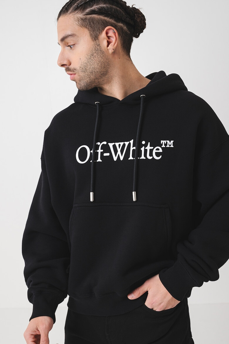 OFF-WHITE Худи с лого - Черен - Pepit.bg