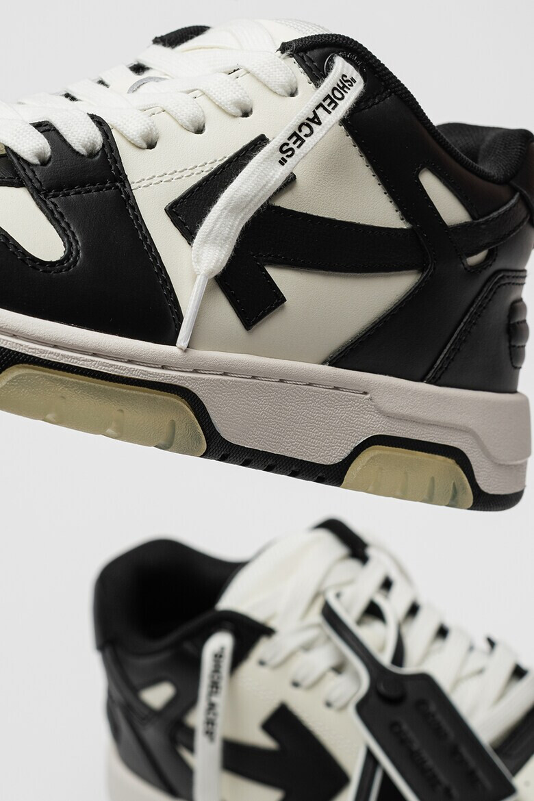 OFF-WHITE Кожени спортни обувки с лого - Pepit.bg