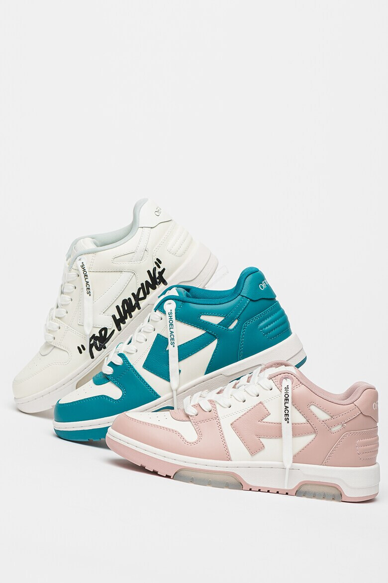 OFF-WHITE Кожени спортни обувки с лого - Pepit.bg
