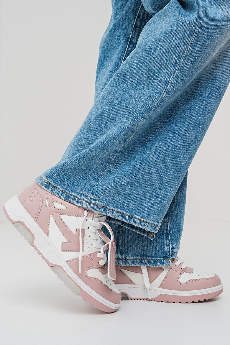 OFF-WHITE Кожени спортни обувки с лого - Pepit.bg