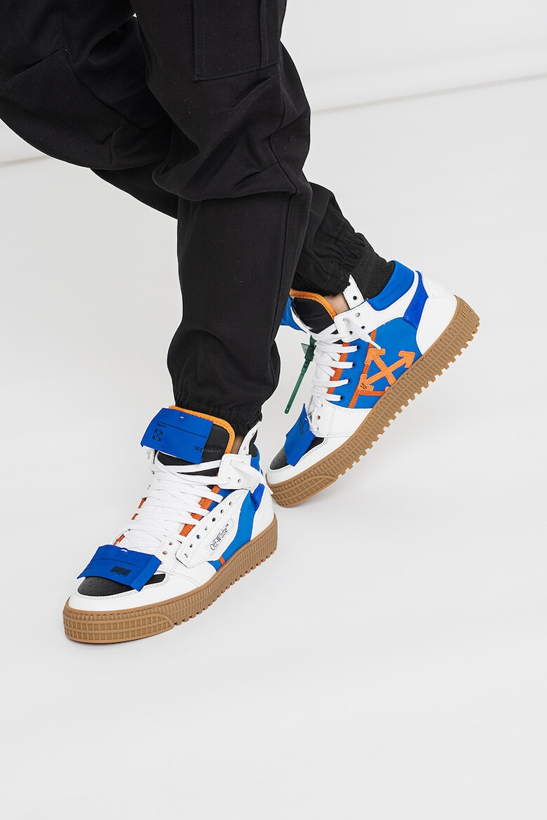 OFF-WHITE Кожени спортни обувки Off Court с контрасти - Pepit.bg