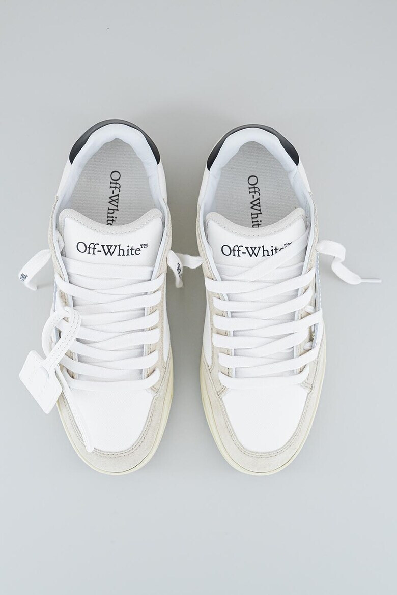 OFF-WHITE Кожени спортни обувки с велур и текстил - Pepit.bg