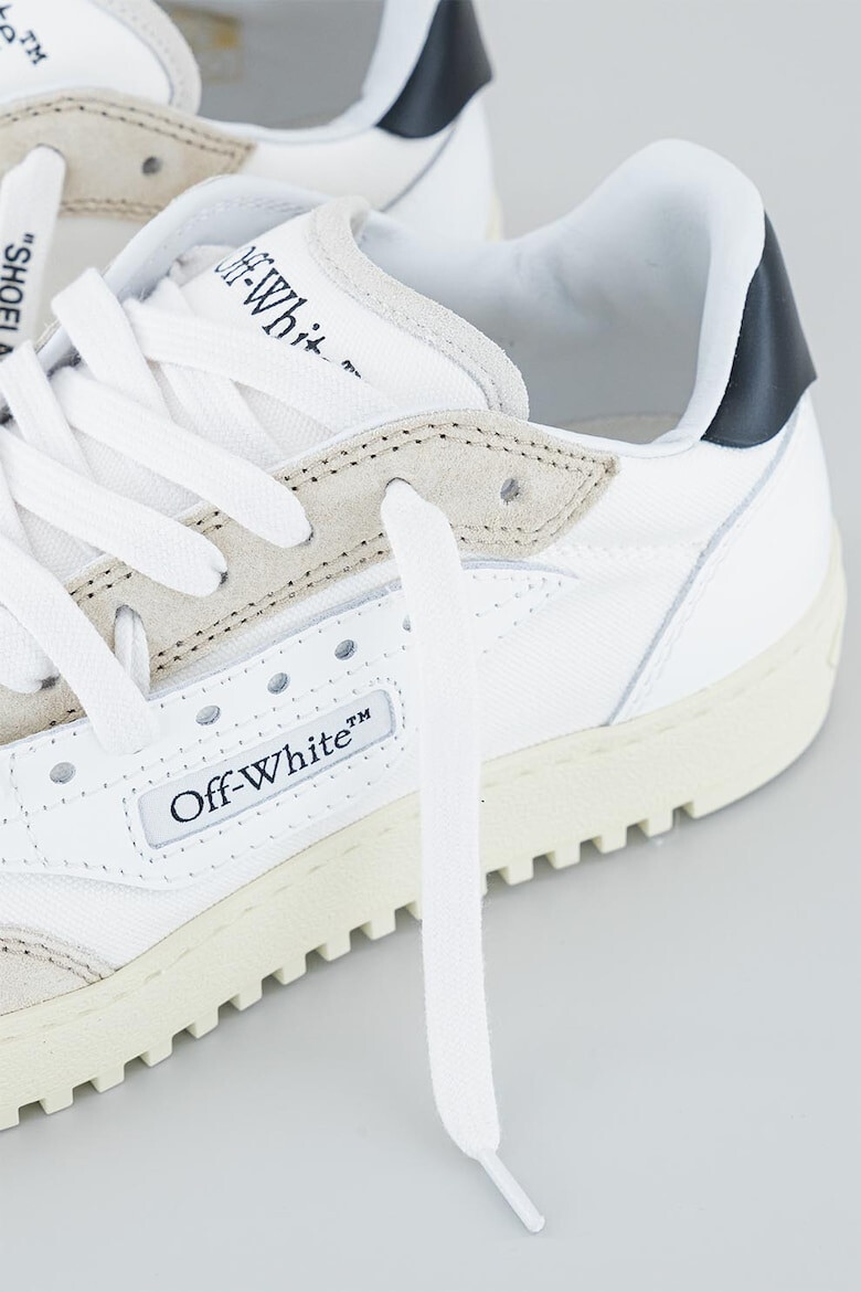 OFF-WHITE Кожени спортни обувки с велур и текстил - Pepit.bg