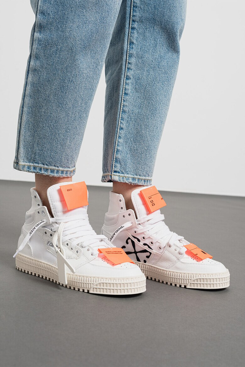 OFF-WHITE Кожени спортни обувки с висок профил - Pepit.bg