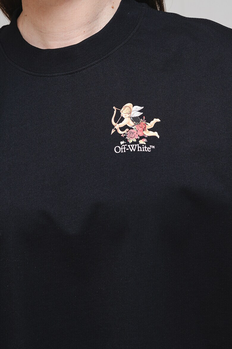 OFF-WHITE Памучна тениска с фигурален принт - Pepit.bg