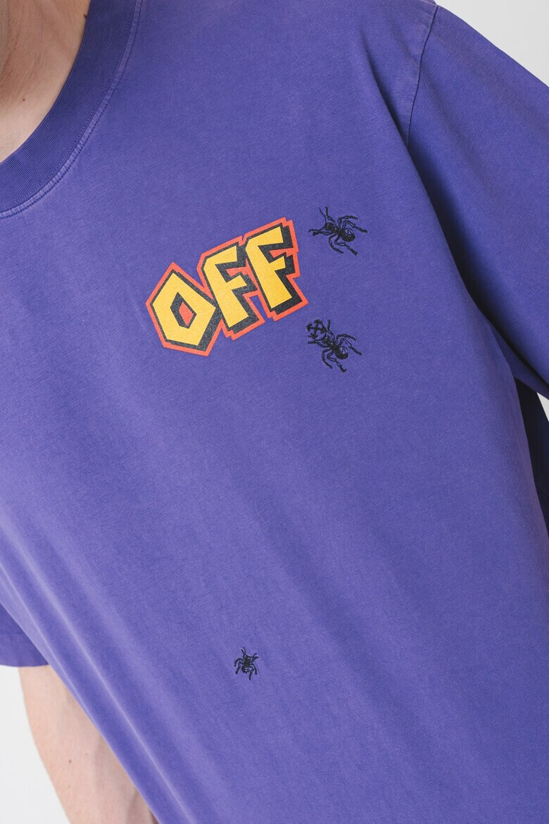OFF-WHITE Памучна тениска с фигурален принт - Pepit.bg
